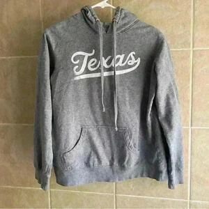 Texas Women’s Hoodie Sweatshirt Grey Large